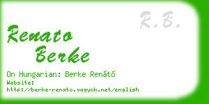 renato berke business card